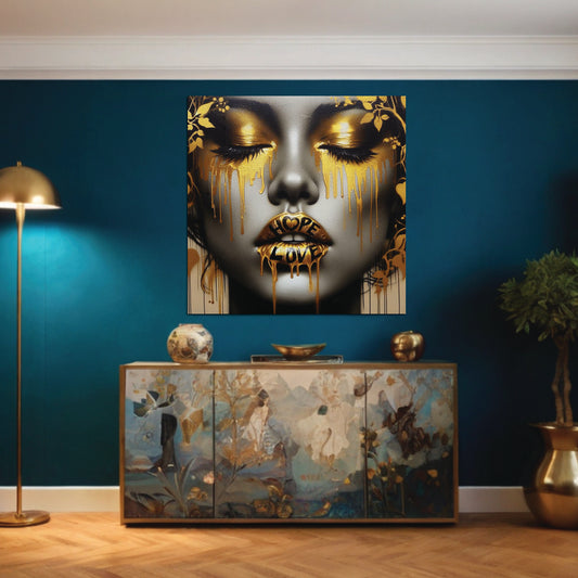 "Hope and Love" - Limited Edition NFT Metallic Wall Art by Lola Boshell