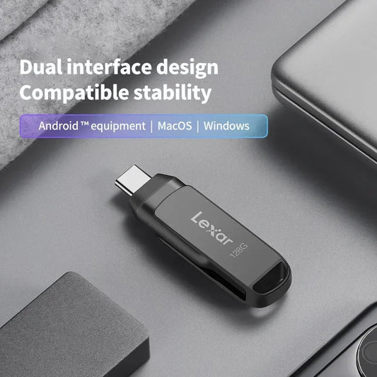 Lexar D400 USB 3.1 Type-C Dual Port Flash Drive - Fast, Secure, and Versatile Storage Solution