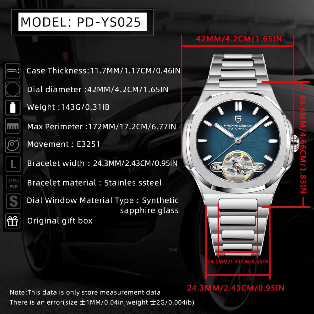 Luxury Men's Pagani Automatic Timepiece