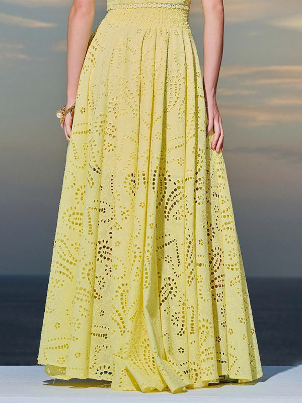 Casual Vacation Sleeveless Long Dress Two-Piece Set