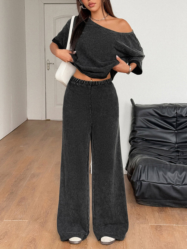 Short-sleeved trousers two-piece set