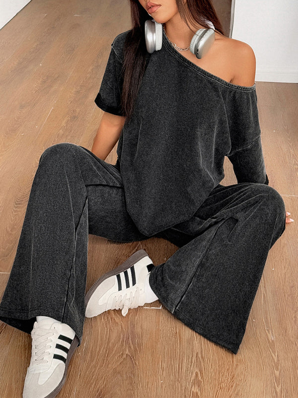 Short-sleeved trousers two-piece set