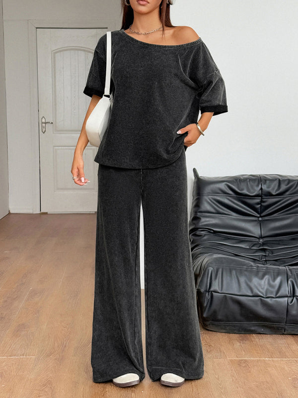 Short-sleeved trousers two-piece set