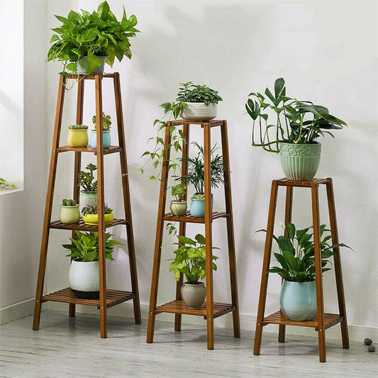 Tall Bamboo Indoor Plant Stand.