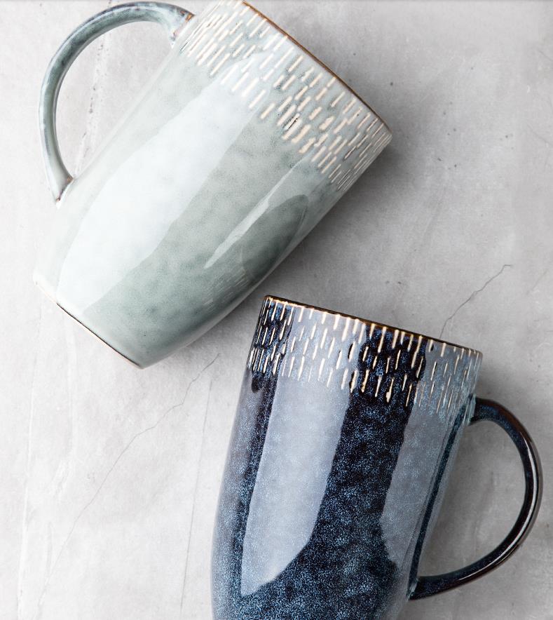 EWAYS Ceramic Mug with Spoon - Perfect for Coffee and Tea (600 ml)