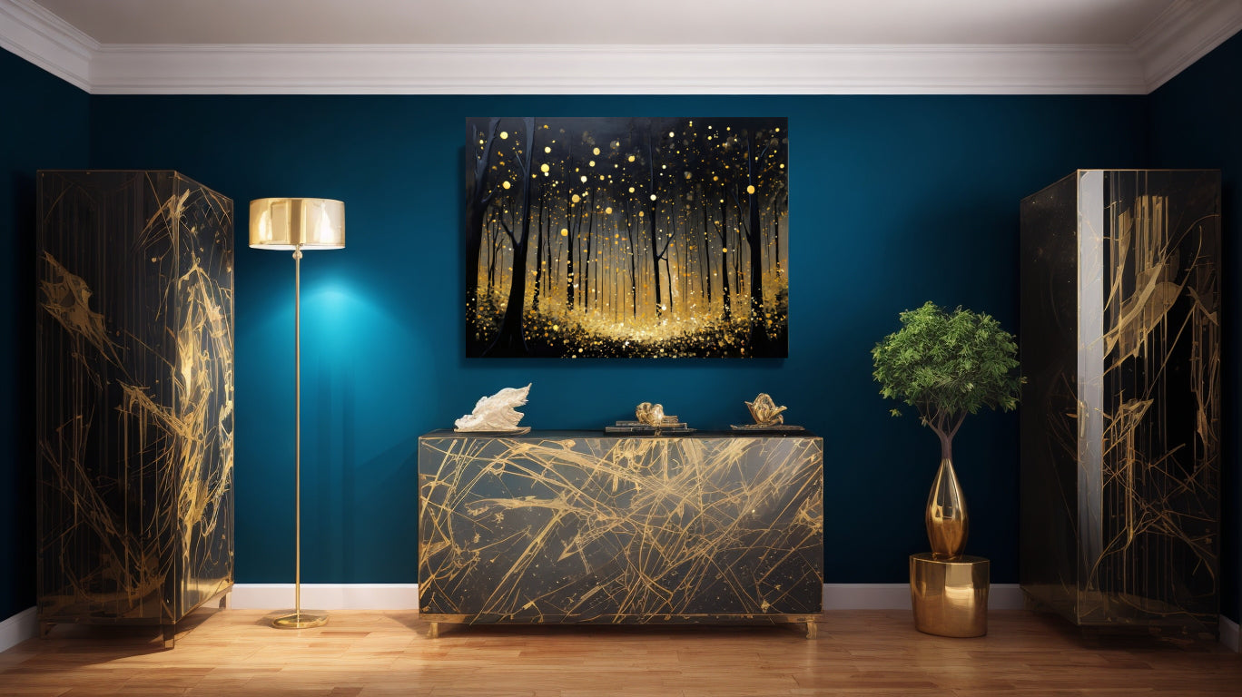 "Golden Forest" Limited Edition Metallic Wall Art by Emotional Alchemy