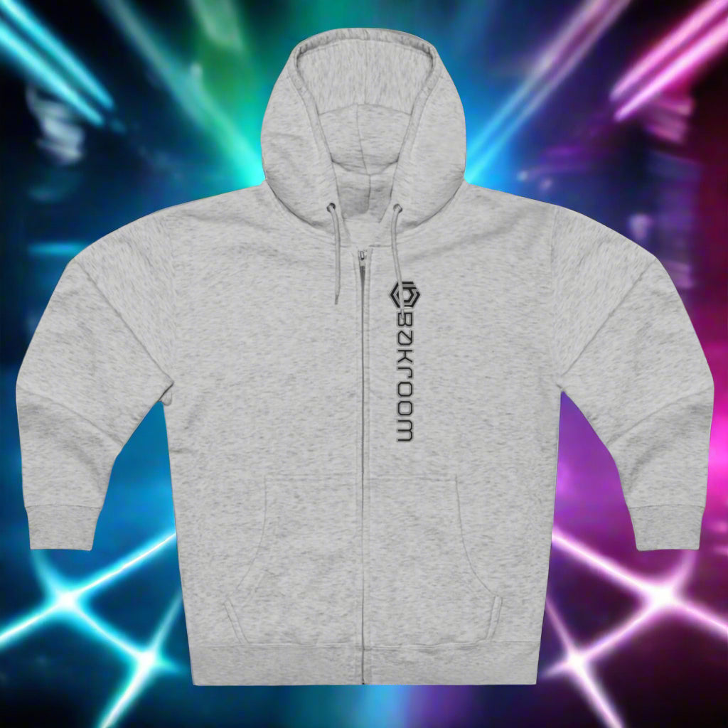 Light Grey Hooded Zip up sweater