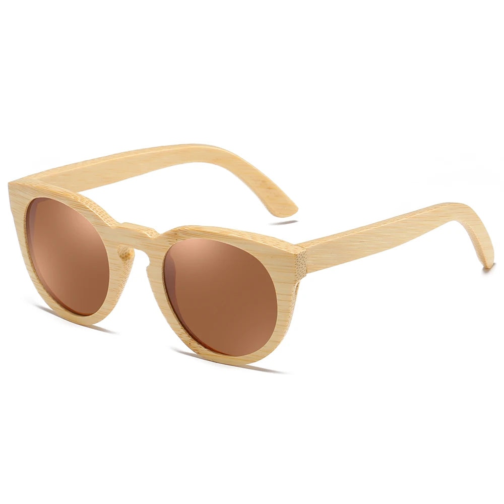 GM Natural Bamboo Sunglasses Women Polarized UV400 Brand Designer Classic Sun glasses Men Vintage Wooden Sunglasses