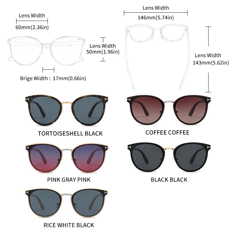 GCV Polarized Cat Eye Sunglasses - Elevate Your Style with Luxury and UV Protection