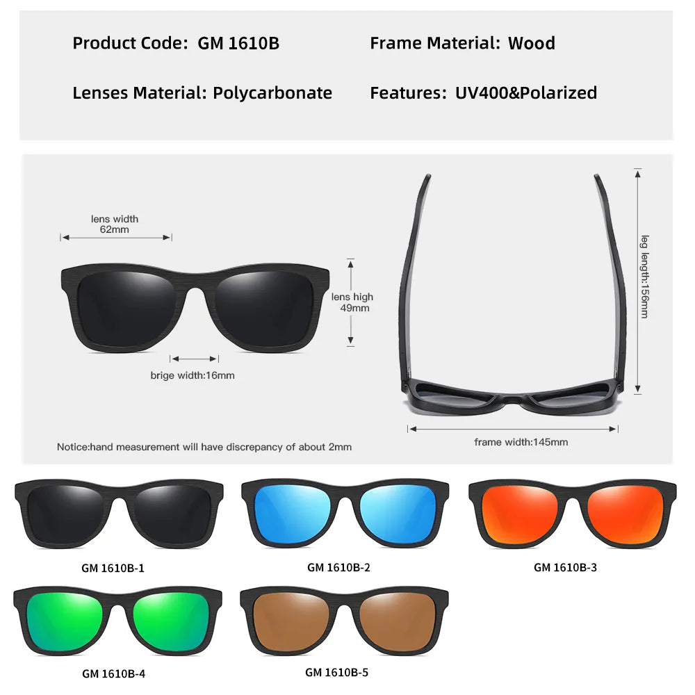 GM Unisex Classic Sunglasses, Polarized Vintage Eyewear