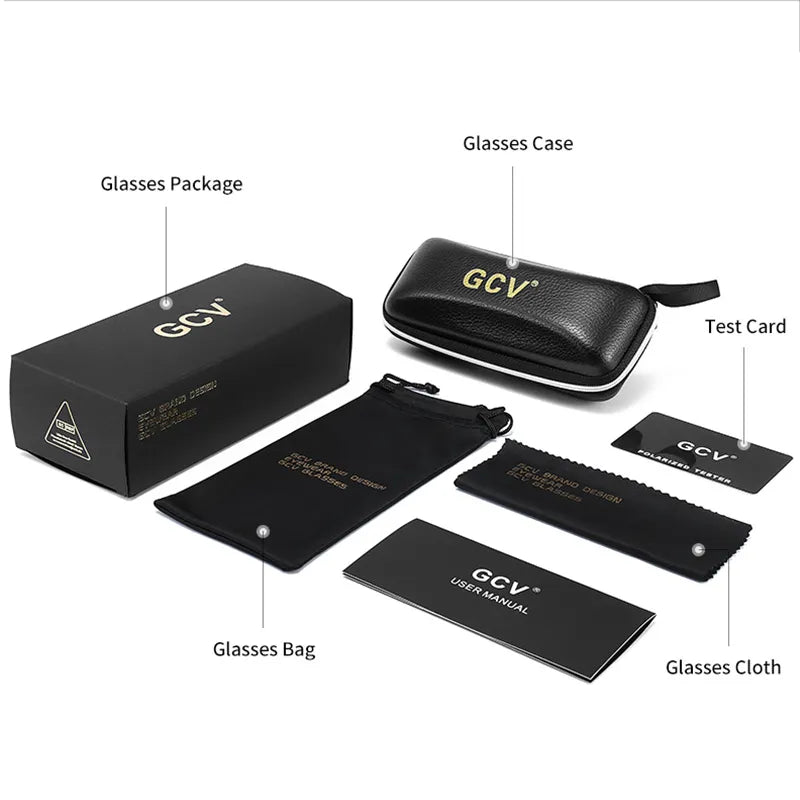 GCV Polarized Cat Eye Sunglasses - Elevate Your Style with Luxury and UV Protection