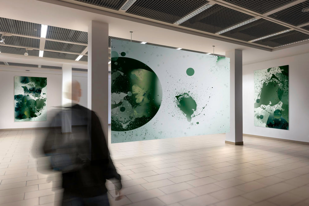 "Green Dispersion - ONE" Limited Edition Metallic Wall Art by Emotional Alchemy