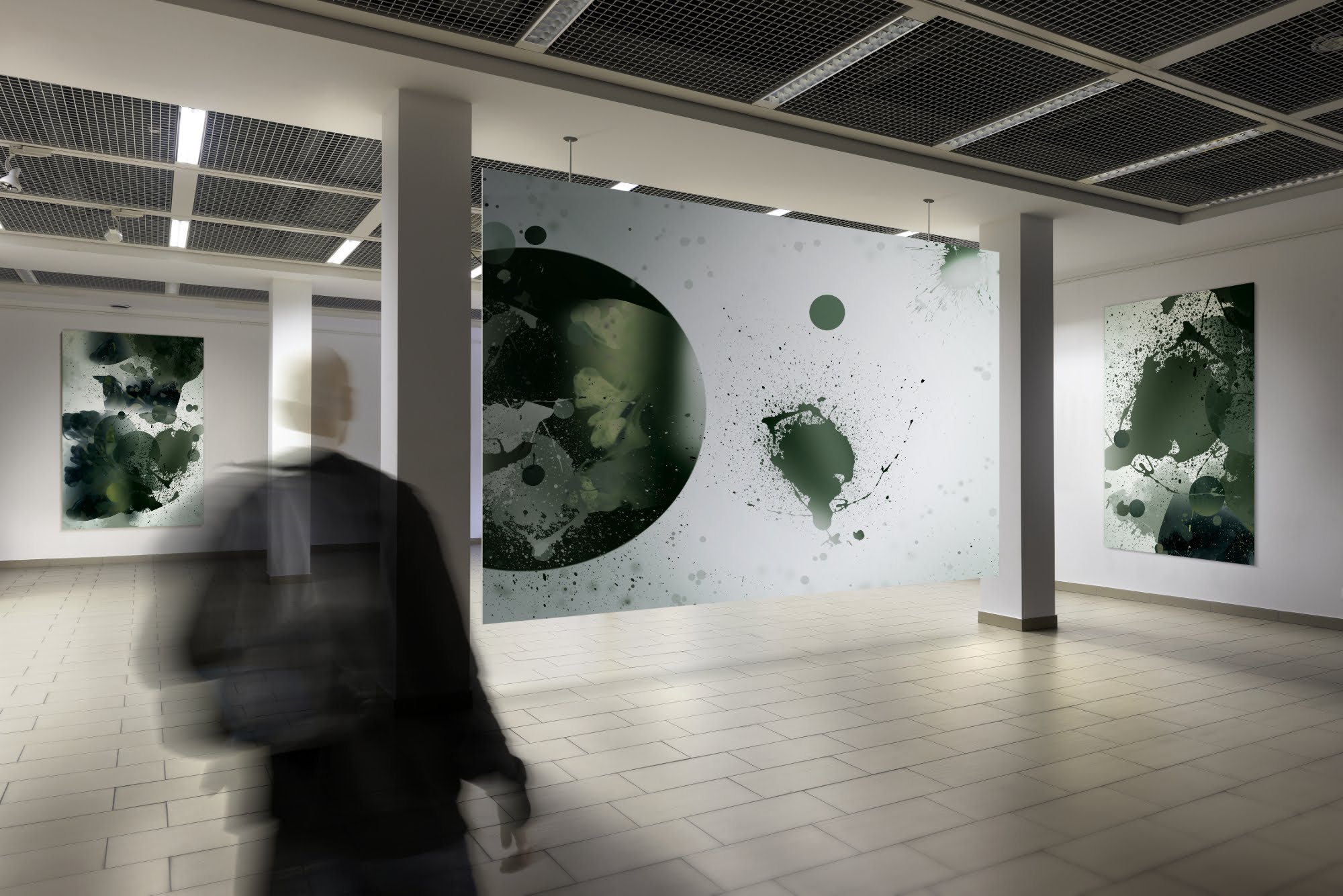 "Green Dispersion - ONE" Limited Edition Metallic Wall Art by Emotional Alchemy