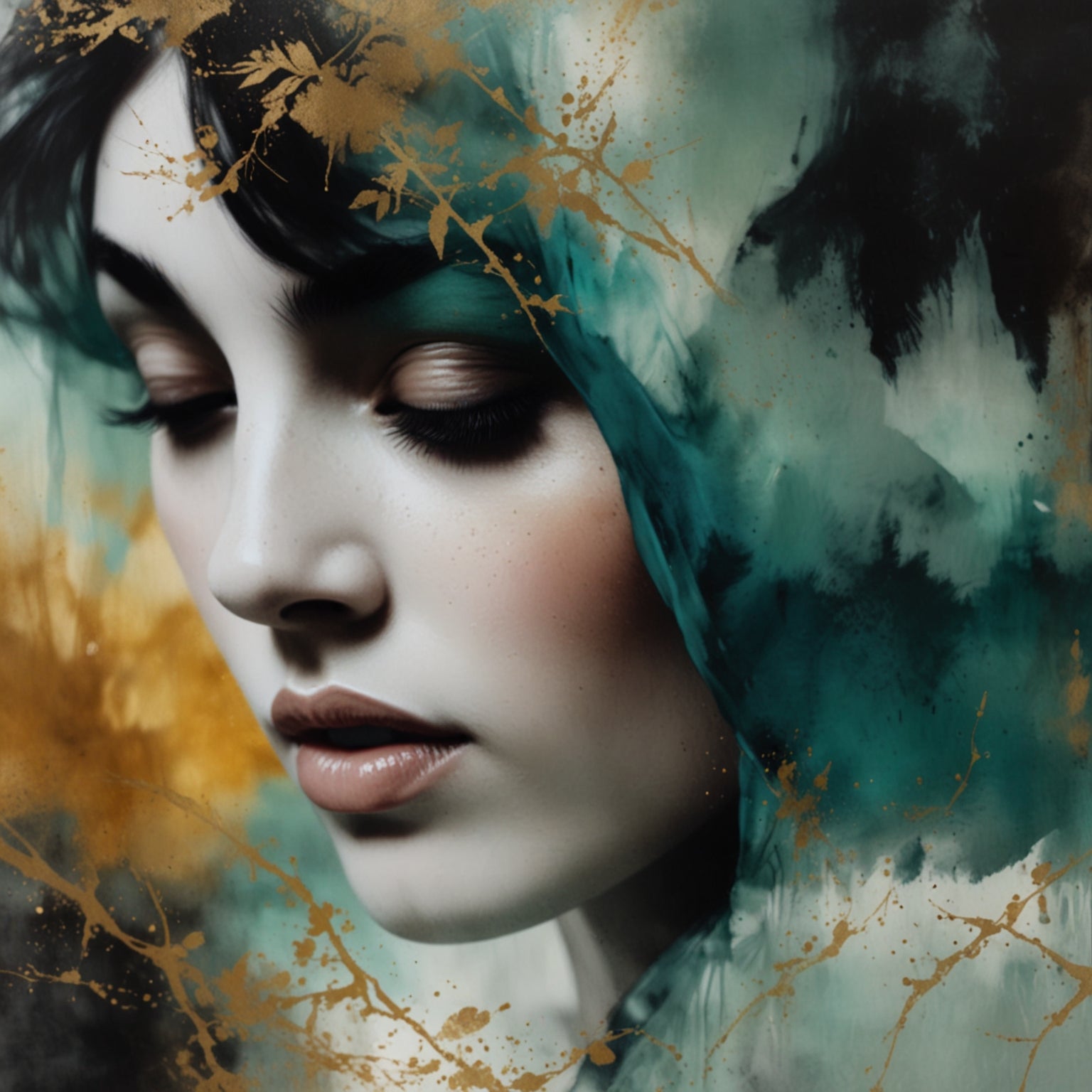 "Green with Envy" Limited Edition Metallic Wall Art by Emotional Alchemy