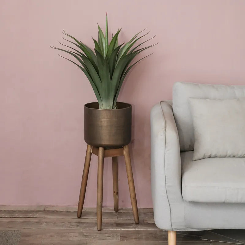 Retro Antique Copper Flower Pot Stand - Multifunctional Plant Display Stand