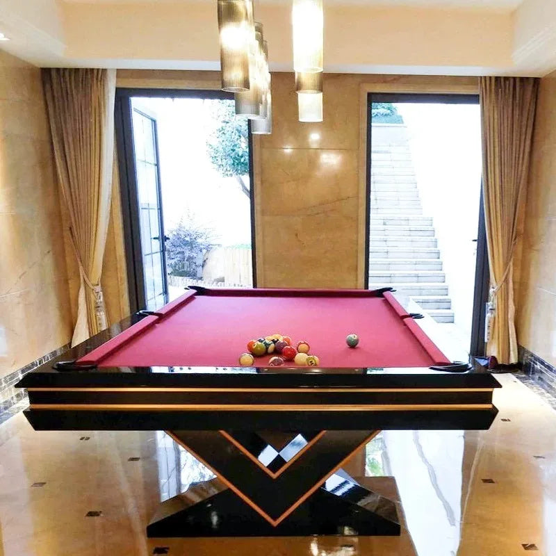 Luxury Unique table leg Modern style V shape design Pool table 9ft 8ft