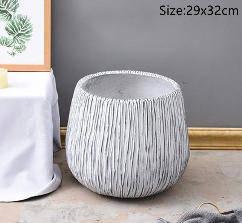 Nordic Style Reinforced Cement Plant Pot