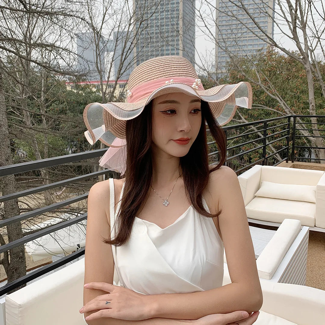 Women's Raffia Sun Hat with Bow
