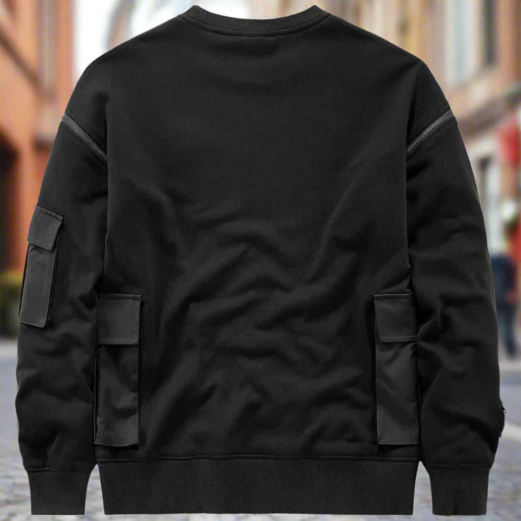 Sweatshirt Pullover Loose O-Neck by Anhui