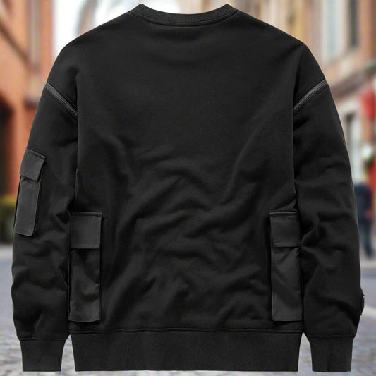 Sweatshirt Pullover Loose O-Neck by Anhui