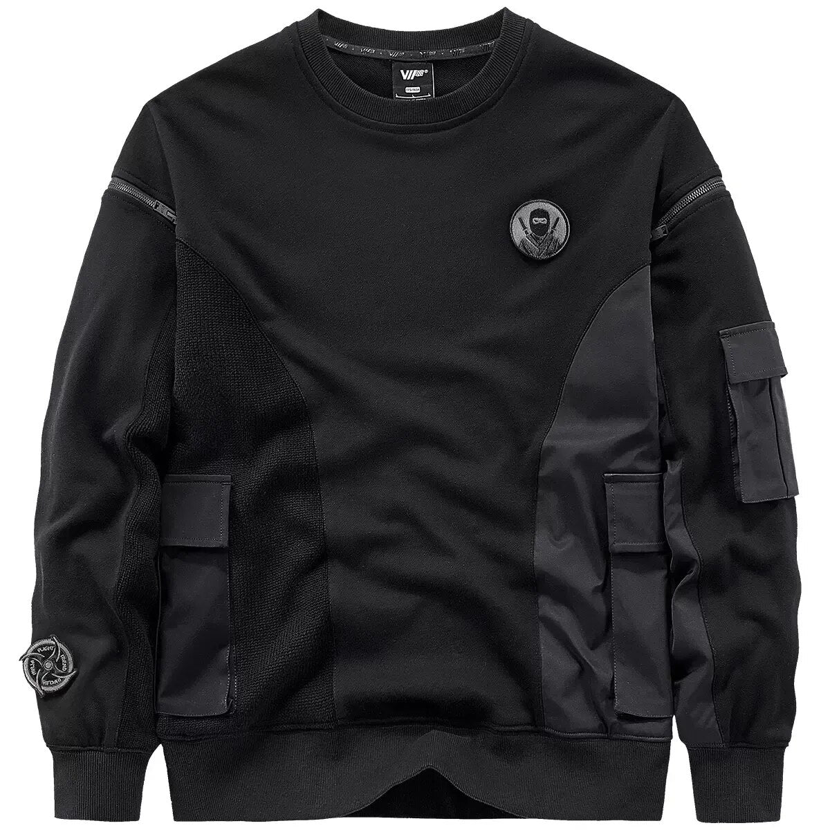 Sweatshirt Pullover Loose O-Neck by Anhui