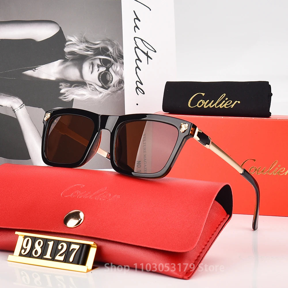 Coulier Unisex Vintage Sunglasses: TR Frame Elegance, Polarized Sun Protection