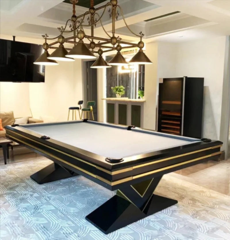Luxury Unique table leg Modern style V shape design Pool table 9ft 8ft