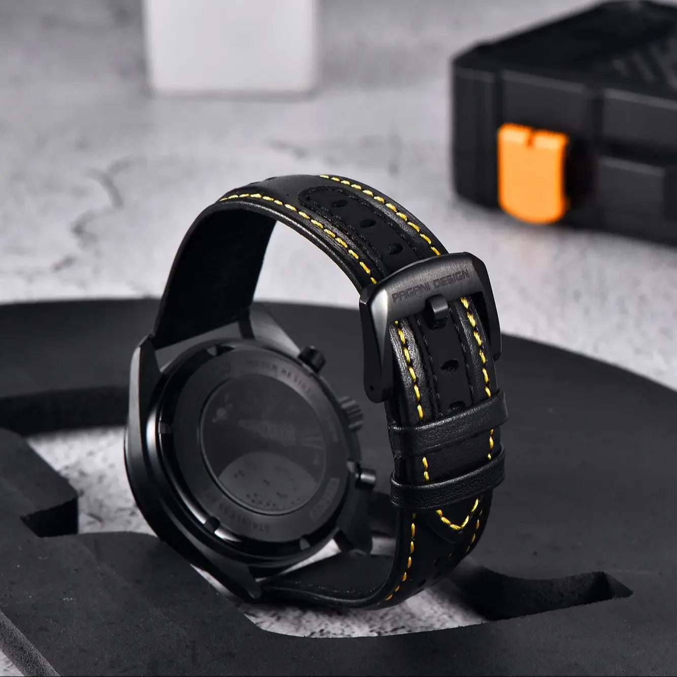 PAGANI DESIGN Skeletons Moon Men's Luxury Quartz Watch