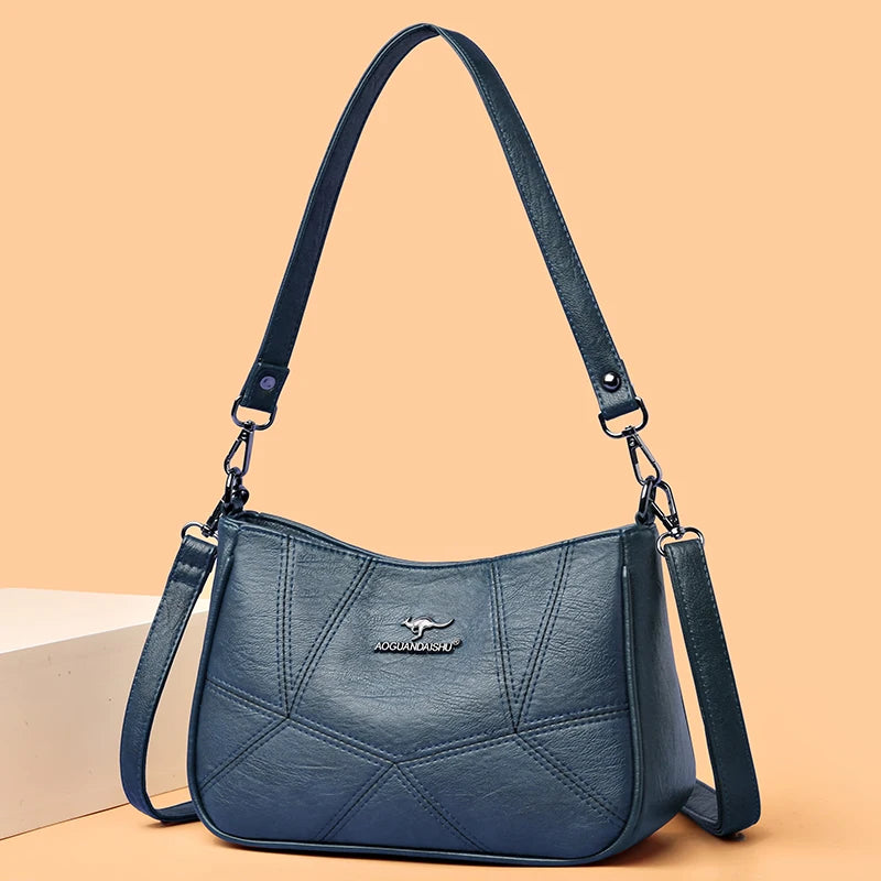 Luxury Genuine Leather Handbag: YaLePuck Women's Designer Shoulder Bag