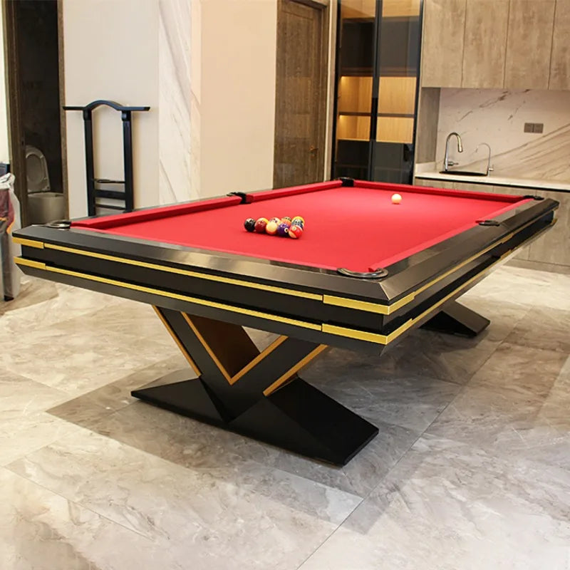 Luxury Unique table leg Modern style V shape design Pool table 9ft 8ft