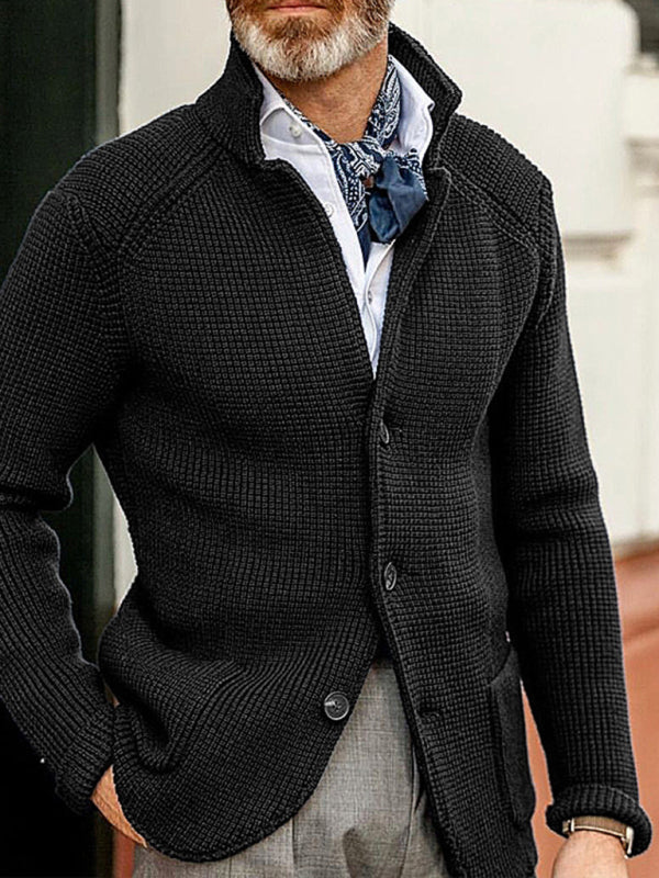 Men's Stand Collar Cardigan