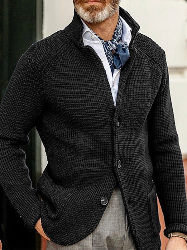 Men's Stand Collar Cardigan