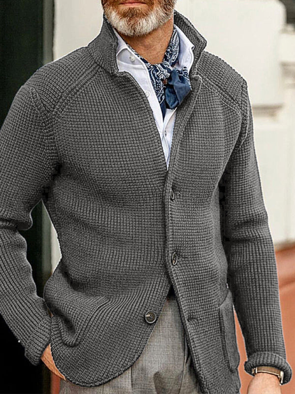 Men's Stand Collar Cardigan