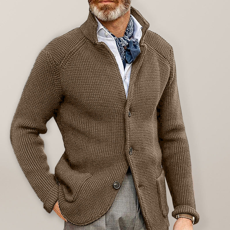 Men's Stand Collar Cardigan