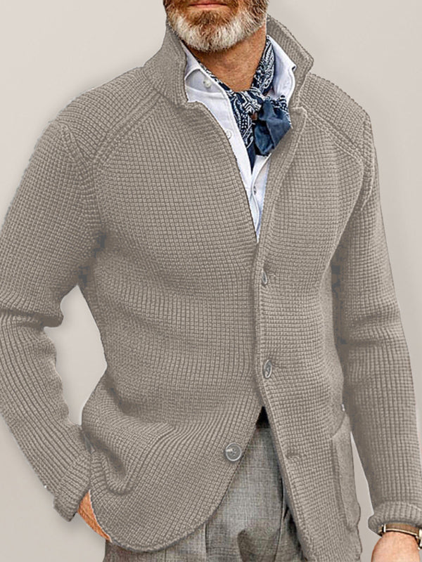 Men's Stand Collar Cardigan