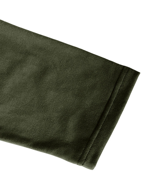 HENLEY Block Knitted Long Sleeve T-Shirt