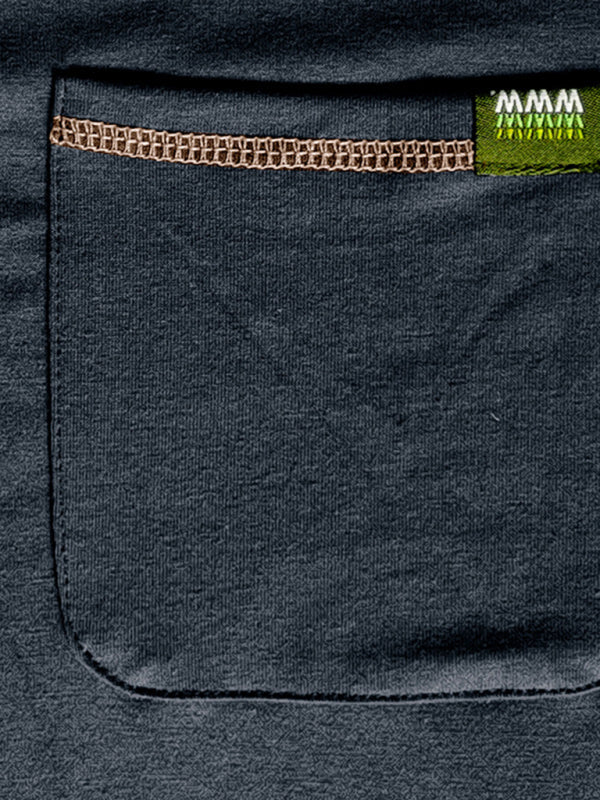 HENLEY Block Knitted Long Sleeve T-Shirt