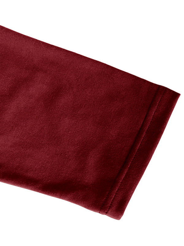 HENLEY Block Knitted Long Sleeve T-Shirt