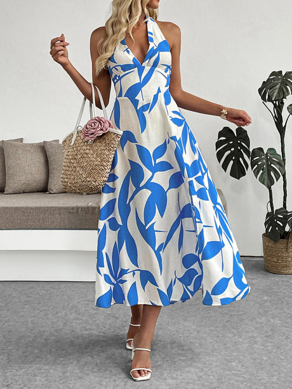 Floral print dress in a seaside holiday style
