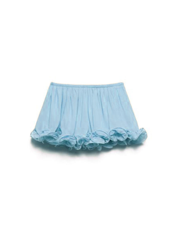 New style ruffle sleeveless skirt set