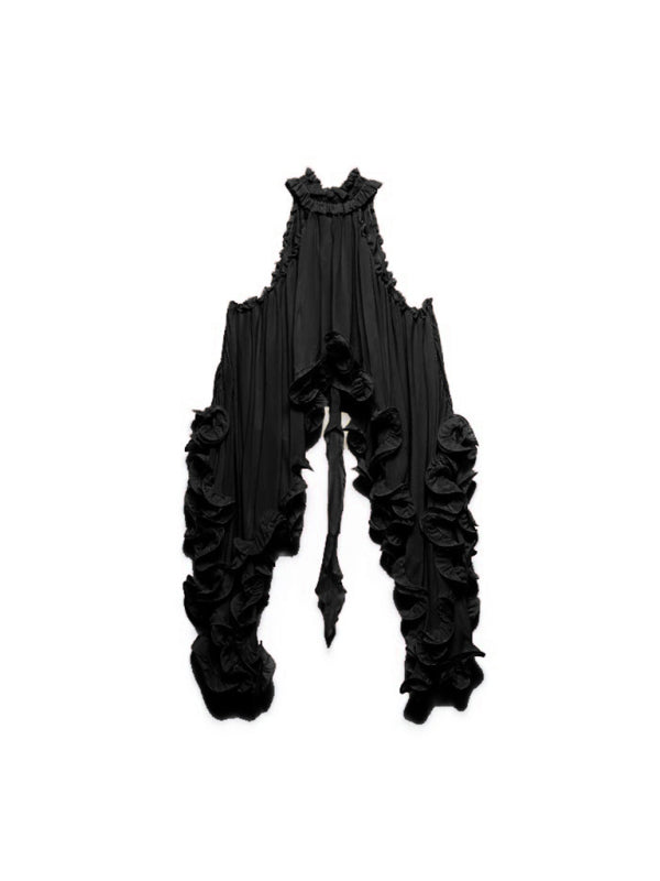New style ruffle sleeveless skirt set
