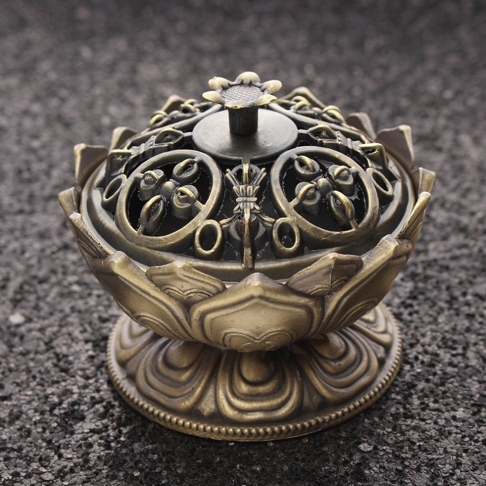 Create a Serene office Atmosphere with our Buddha Alloy Incense Burner for Buddhist Temples