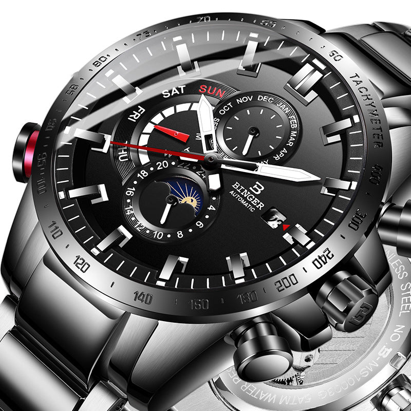 Upgrade Your Timekeeping with the Binger Men's Multi-Functional Automatic Mechanical Watch