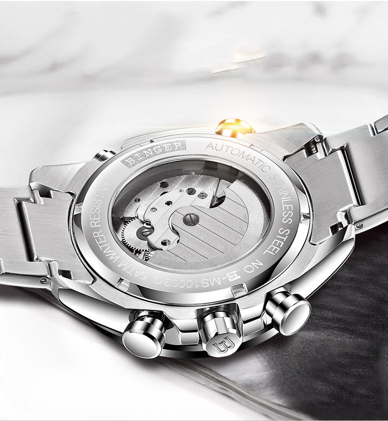 Upgrade Your Timekeeping with the Binger Men's Multi-Functional Automatic Mechanical Watch