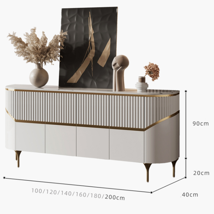 Modern Minimalist Entrance Hall Decoration Locker in White Wood