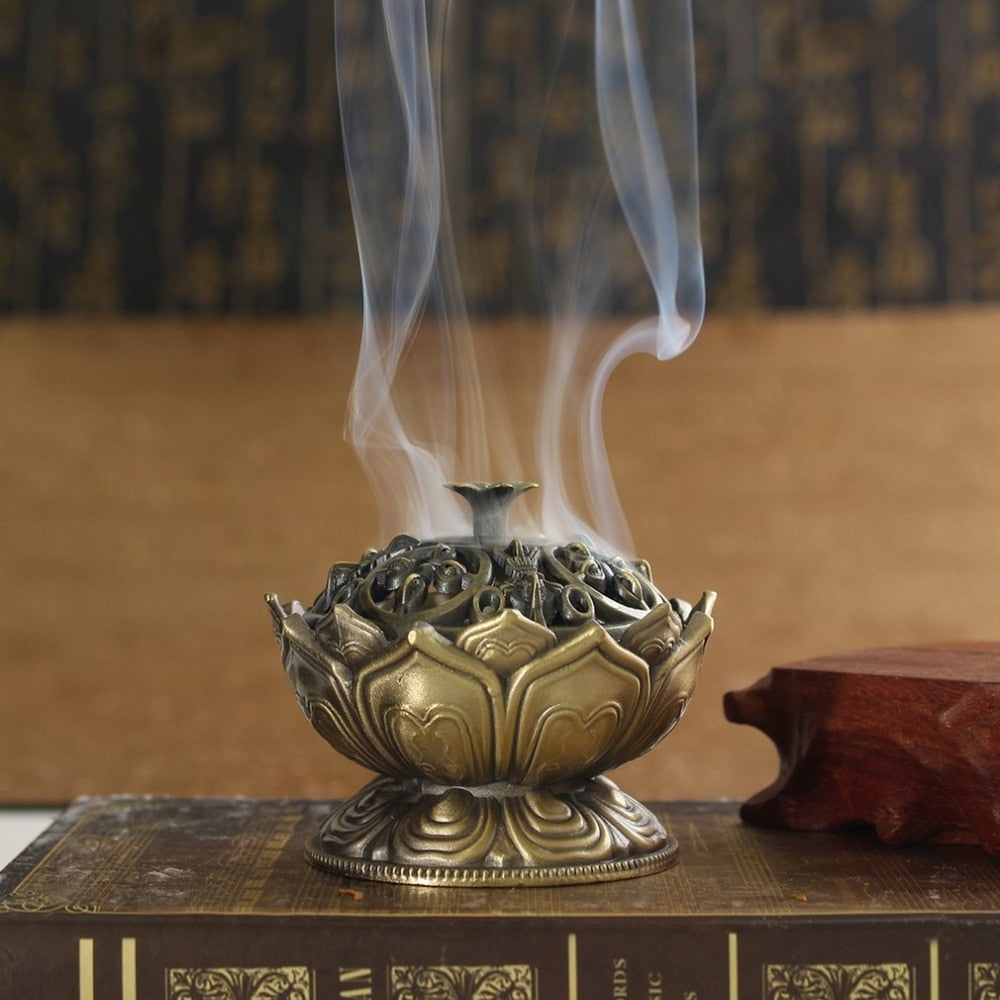 Create a Serene office Atmosphere with our Buddha Alloy Incense Burner for Buddhist Temples