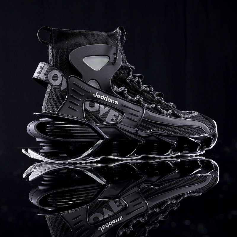 Unisex Thick-Soled Height Increase Basketball Shoes - Breathable and Non-Slip