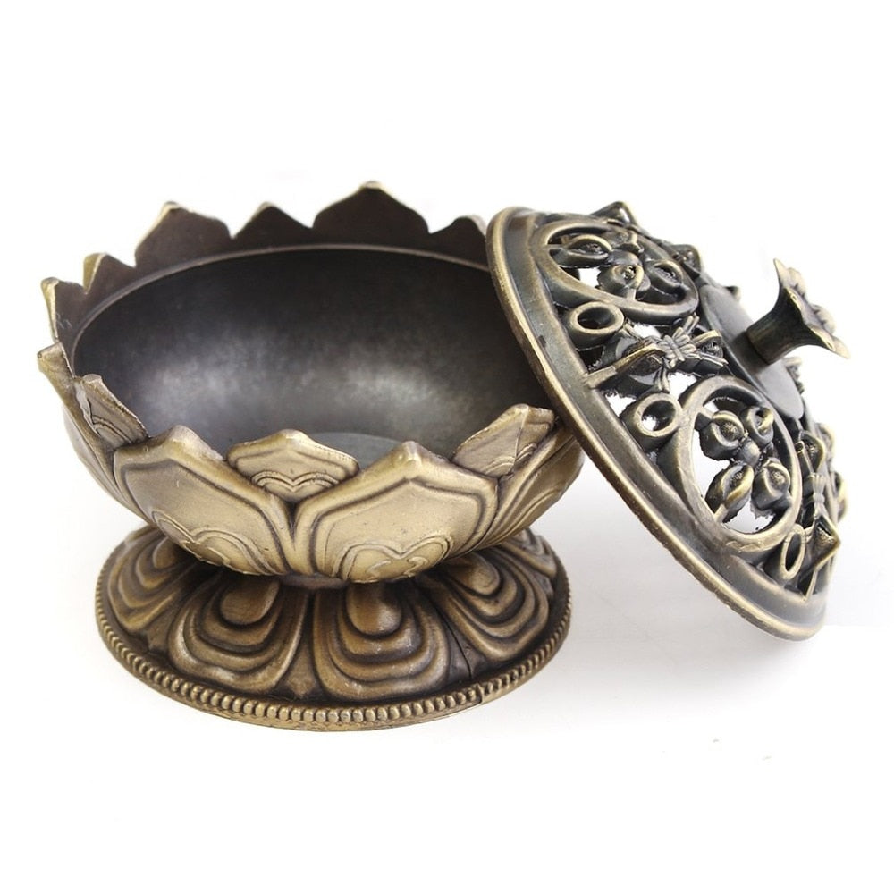 Create a Serene office Atmosphere with our Buddha Alloy Incense Burner for Buddhist Temples