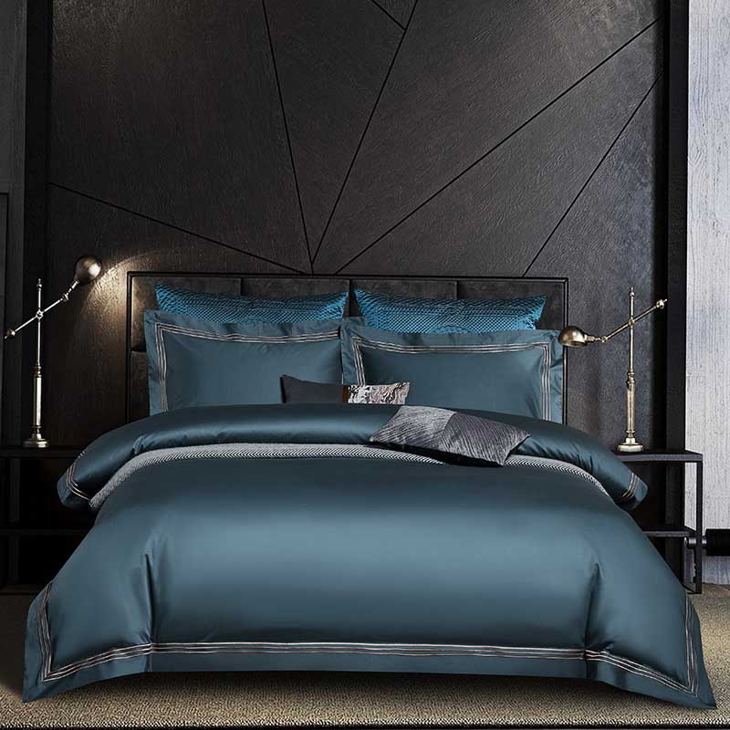 Sleep in Luxury with Three Lines Pure Color Egyptian Cotton Bedding Sets