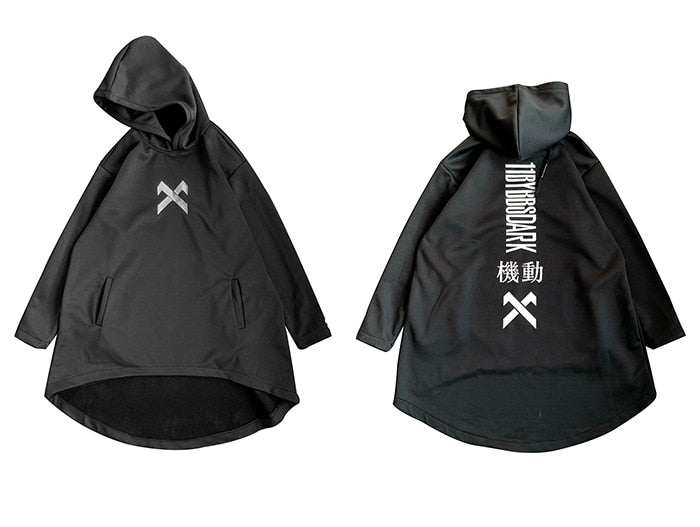 Embroidered Hip Hop Long Jacket Men Casual Streetwear. Harajuku, Trench Coat